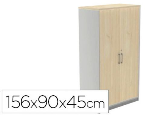 Armario rocada com quatro estantes e dois portas serie store 156x90x45 cm acabamento ab02 aluminio/cinza , Rocada , 150618 , 8427951062024